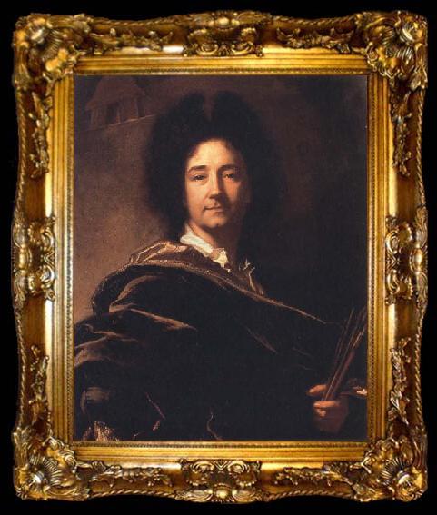 framed  Hyacinthe Rigaud Self-Portrait, ta009-2